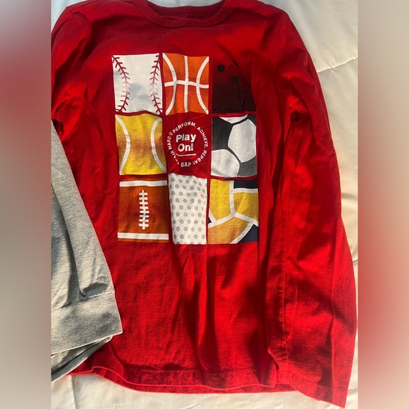 Gap and Nike Boys Basketball Football sports Cotton Long Sleeve Tee’s 3 in set - Picture 2 of 7